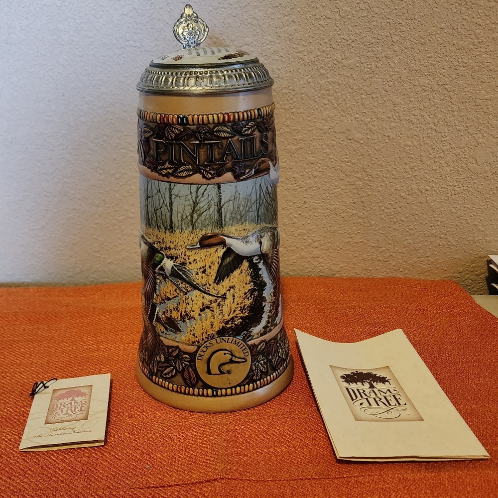 1990 Ducks Unlimited Pintail Beer Stein 4TH Edition The WATERFOWL Series CHARITY